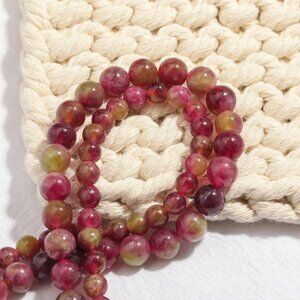 8mm Pink Sapphire Round Beads DIY Jewelry Making